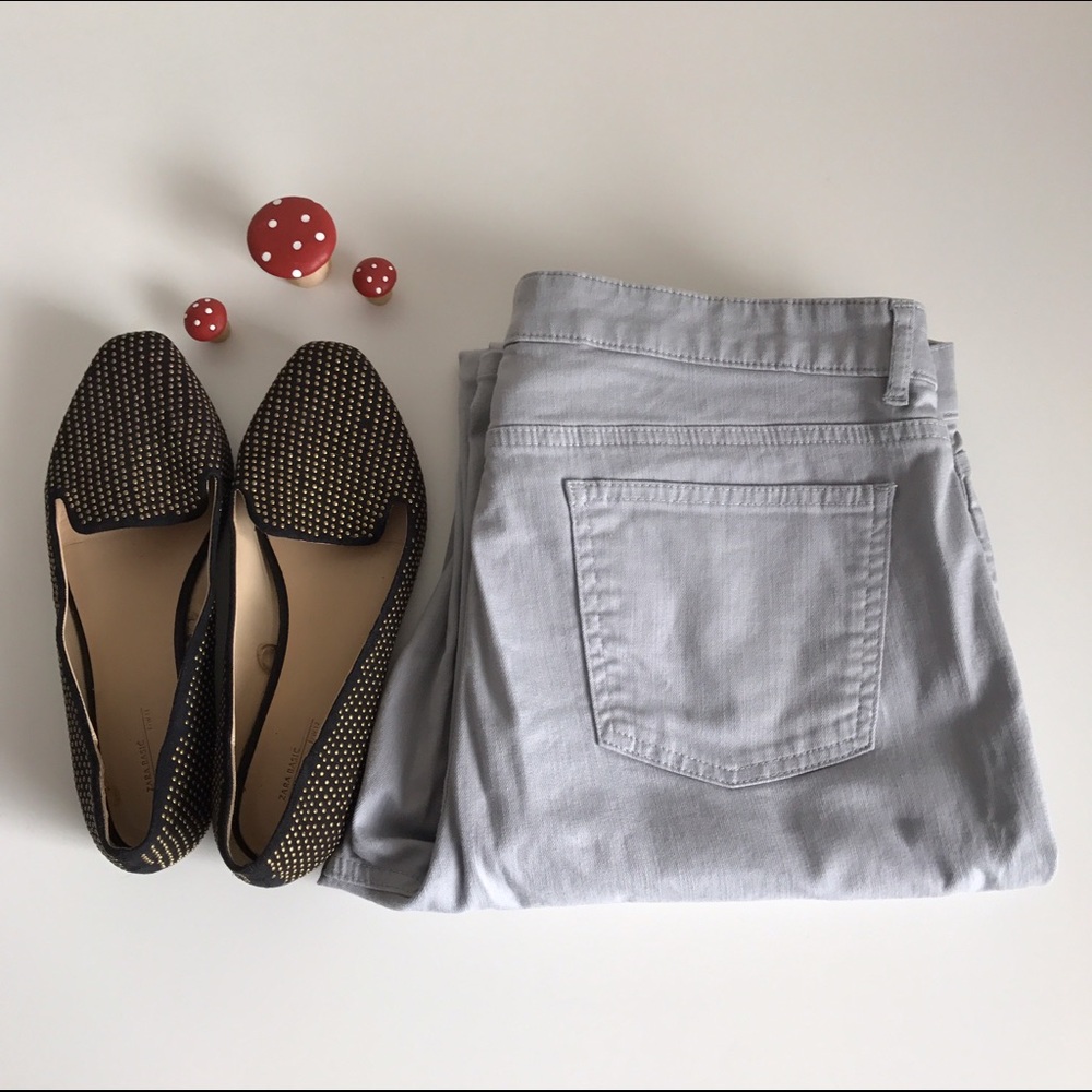 Eileen Fisher Light Gray Skinny Jeans